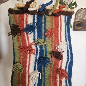 Colorful Striped Wool Bag